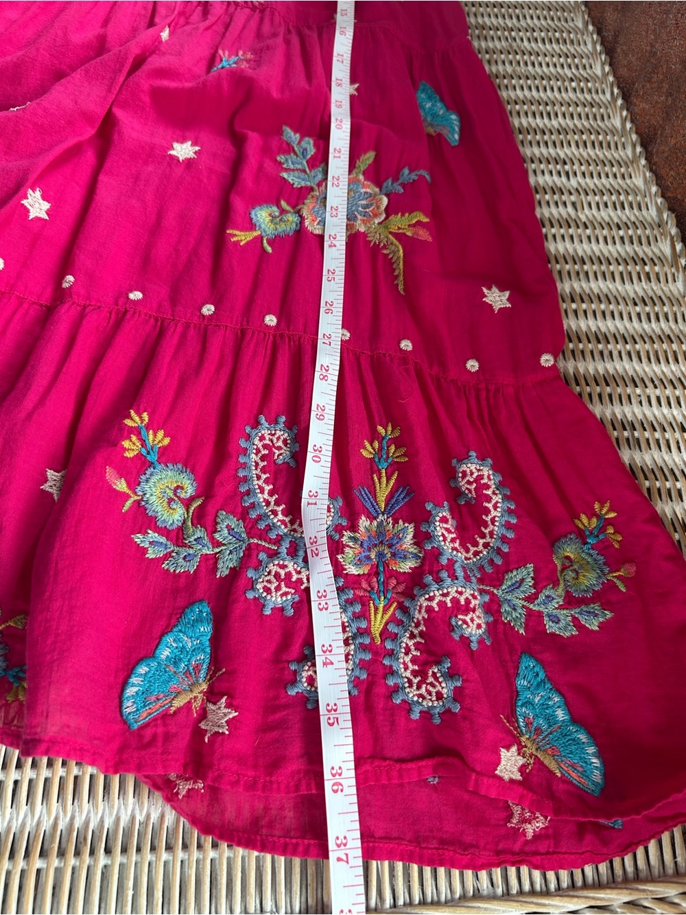 Johnny Was Teyros Embroidered Fuchsia Boho Tunic Dress Size Large L #121 - Picture 14 of 15